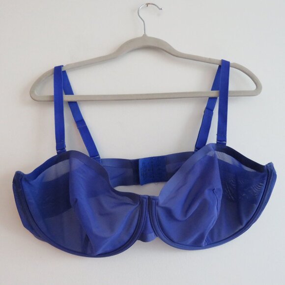 CUUP The Balconette Mesh Underwire Bra in Ultramarine Blue - Size 40F - Picture 2 of 13